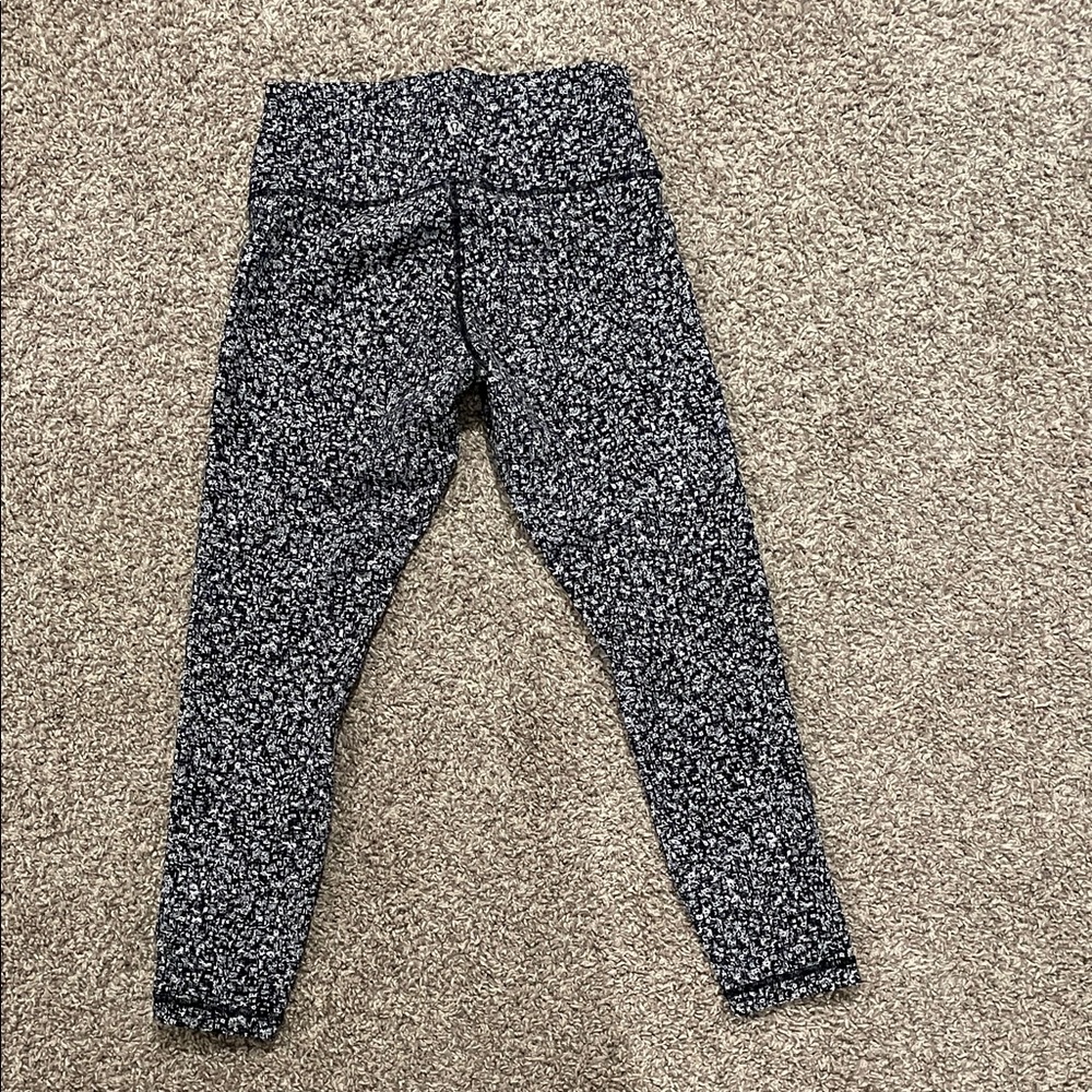 Lululemon Athletica Black and White Patterned Leggings
